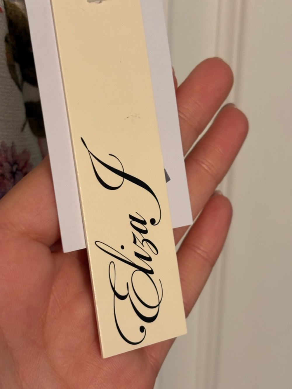 Eliza J Cream Floral Midi Dress with Pink & Green Accents - Picture 10 of 10